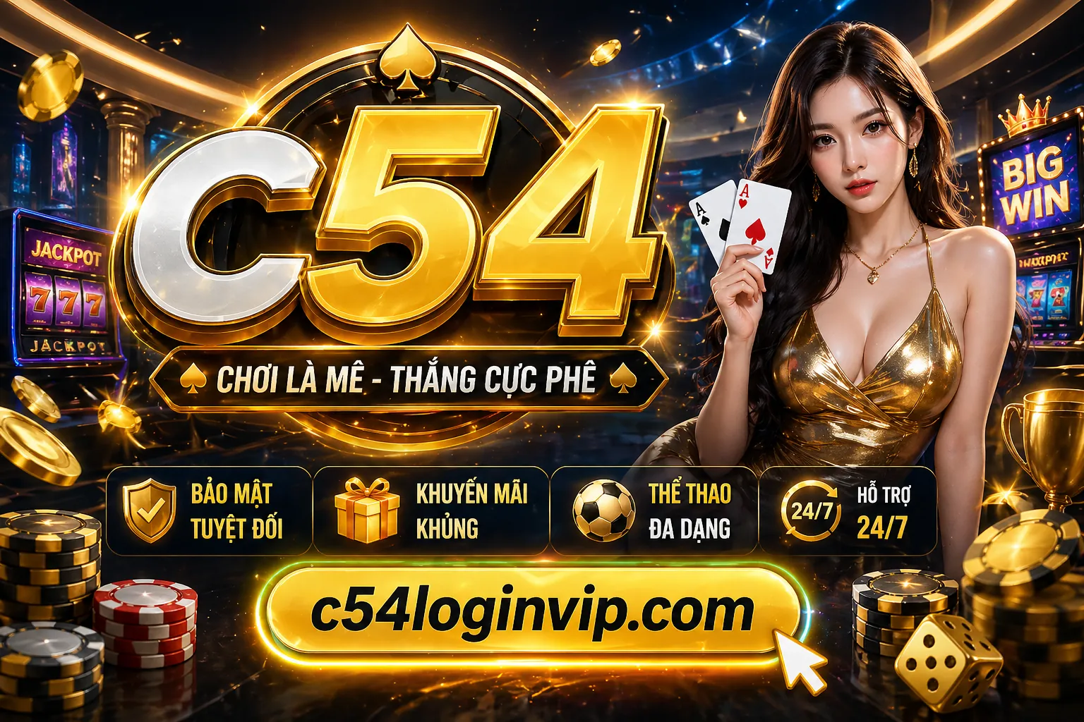 Hình ảnh chính game nổ hũ MM9958 với biểu tượng jackpot và tiền vàng
